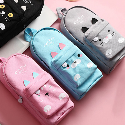 Калъфи за моливи Черен Kawaii Канцеларски материали за училище 2021 Trousse Scolaire Сладка кутия за моливи Estojo Escolar Големи училищни чанти Калъф за писалка