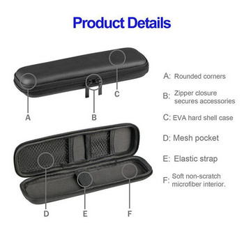 Черна EVA твърда обвивка Стилус Химикалка Молив Държач Защитна кутия за носене Чанта Контейнер за съхранение Химикалка Химикалка Стилус