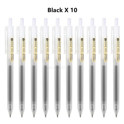 Set de pixuri gel retractabile de 6/10 buc 0,5 mm, cerneală neagră/albăstruie, scris, birou, semnătură de afaceri, rechizite școlare, papetărie