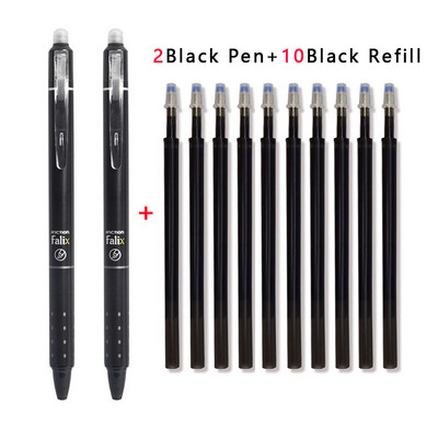 Pix gel șters cu apăsare, 0,5 mm, reumplere stilou de capacitate mare Tije înlocuibile, mâner lavabil, rechizite de birou pentru școală, articole de papetărie