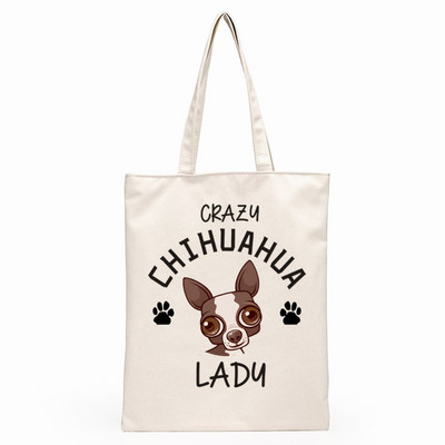 Chihuahua pas Slatka grafika Hipster crtani print Torbe za kupnju Djevojačke modne ležerne pakete Ručna torba