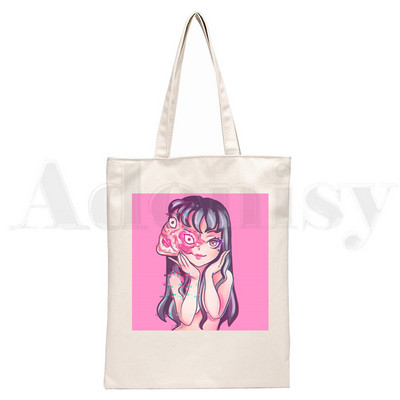 Manga Junji Ito Shintaro Kago Geantă estetică de cumpărături Genți de pânză pentru cumpărători Geanta de iută Geantă pliabilă Genți reutilizabile Cabas Canvas