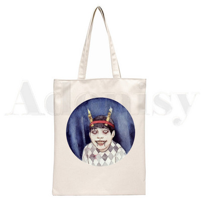 Manga Junji Ito Shintaro Kago Geantă estetică de cumpărături Genți de pânză pentru cumpărători Geanta de iută Geantă pliabilă Genți reutilizabile Cabas Canvas