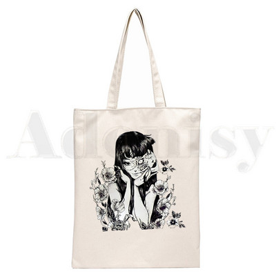 Manga Junji Ito Shintaro Kago Geantă estetică de cumpărături Genți de pânză pentru cumpărători Geanta de iută Geantă pliabilă Genți reutilizabile Cabas Canvas