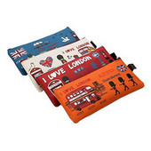 Γελοιογραφία Μολυβοθήκη Κορίτσι Αγόρι Σχολική Χαρτικά Φοιτητής Χαβάης Τσάντα Μολύβι London Oxford Υφασμάτινη καλλυντική τσάντα Πορτοφόλι