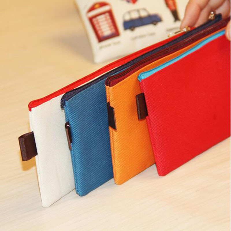 Γελοιογραφία Μολυβοθήκη Κορίτσι Αγόρι Σχολική Χαρτικά Φοιτητής Χαβάης Τσάντα Μολύβι London Oxford Υφασμάτινη καλλυντική τσάντα Πορτοφόλι