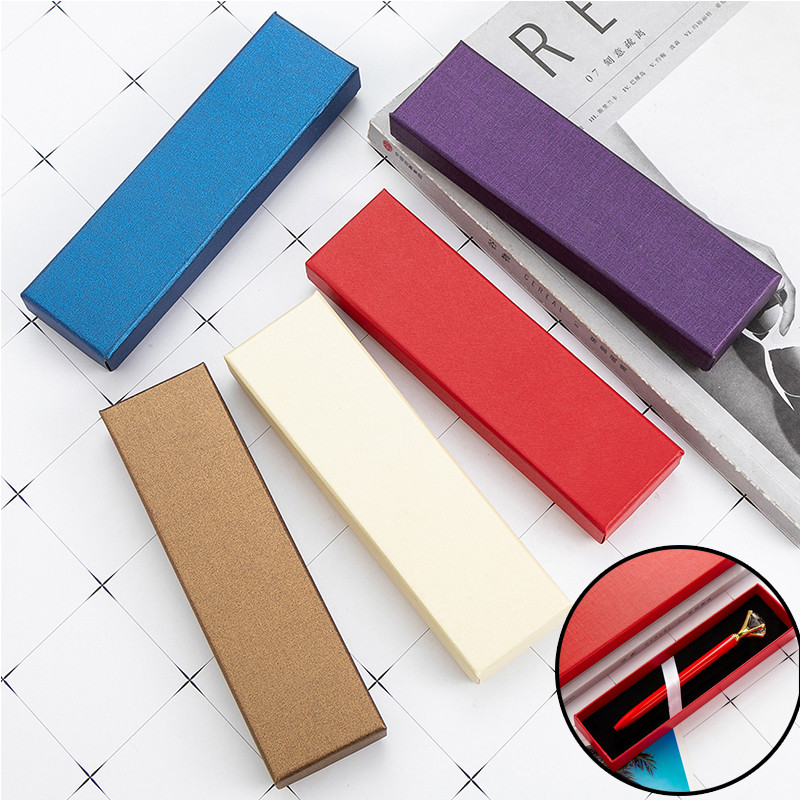 1 gab Taisnstūrveida atvāžamais dāvanu pildspalvu kastīte Modes Izsmalcināta biznesa biroja glabāšanas kastīte Radošie skolas piederumu zīmuļu futrāļi