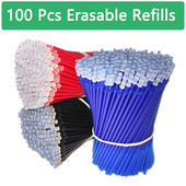 100 бр./компл. Kawaii Erasable Refill Изтриваеми химикалки Гелова писалка скица Канцеларски материали за писане за тетрадка ученически пособия сладък детски молив