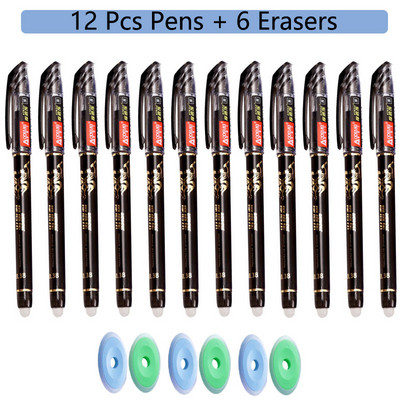 100 бр./компл. Kawaii Erasable Refill Изтриваеми химикалки Гелова писалка скица Канцеларски материали за писане за тетрадка ученически пособия сладък детски молив