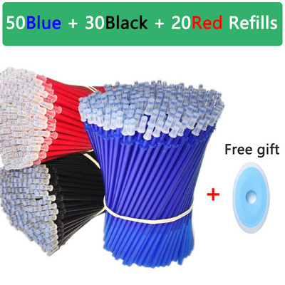 100 бр./компл. Kawaii Erasable Refill Изтриваеми химикалки Гелова писалка скица Канцеларски материали за писане за тетрадка ученически пособия сладък детски молив