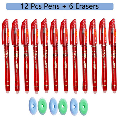 100 бр./компл. Kawaii Erasable Refill Изтриваеми химикалки Гелова писалка скица Канцеларски материали за писане за тетрадка ученически пособия сладък детски молив