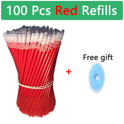 100 бр./компл. Kawaii Erasable Refill Изтриваеми химикалки Гелова писалка скица Канцеларски материали за писане за тетрадка ученически пособия сладък детски молив