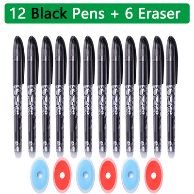 100 бр./компл. Kawaii Erasable Refill Изтриваеми химикалки Гелова писалка скица Канцеларски материали за писане за тетрадка ученически пособия сладък детски молив