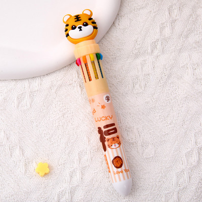 Kemijska olovka u 10 boja, crtani medvjed, 0,5 mm šarene tintne gel olovke, silikonske kawaii olovke, školski uredski pribor, korejski pribor