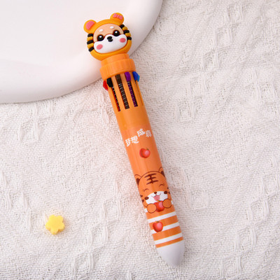 Kemijska olovka u 10 boja, crtani medvjed, 0,5 mm šarene tintne gel olovke, silikonske kawaii olovke, školski uredski pribor, korejski pribor