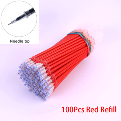 Kemijska olovka od 12/100 komada + komplet za ponovno punjenje Crnoplava crvena tinta Bullet 0,5 mm gel olovka Školski i uredski pribor Alat za pisanje