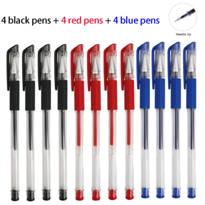 Kemijska olovka od 12/100 komada + komplet za ponovno punjenje Crnoplava crvena tinta Bullet 0,5 mm gel olovka Školski i uredski pribor Alat za pisanje