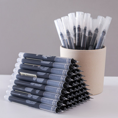 6 τεμάχια/Σετ Γρήγορο στέγνωμα 0,5mm Roller Pen Υψηλής χωρητικότητας Μαύρο/Κόκκινο/Μπλε μελάνι Straight Liquid Rollerball Gel School Γραφείο Γραφείου
