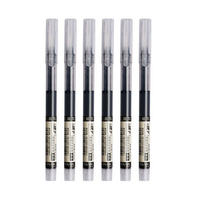 6kom/komplet brzosušeće 0,5 mm roler olovke velikog kapaciteta s crnom/crvenom/plavom tintom, ravnom tekućom kugličnom gelom, školski uredski pribor