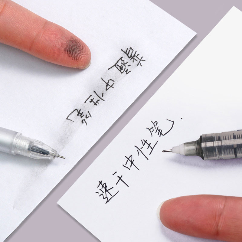 6kom/komplet brzosušeće 0,5 mm roler olovke velikog kapaciteta s crnom/crvenom/plavom tintom, ravnom tekućom kugličnom gelom, školski uredski pribor