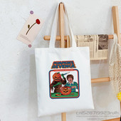 Pronađimo lijek za glupe ljude Ženska platnena torba velikog kapaciteta Vintage Harajuku, ležerna torba za rame s ispisom slova