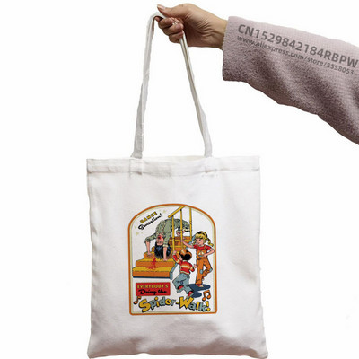 Pronađimo lijek za glupe ljude Ženska platnena torba velikog kapaciteta Vintage Harajuku, ležerna torba za rame s ispisom slova