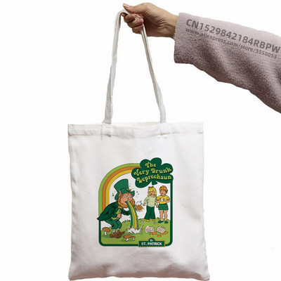 Pronađimo lijek za glupe ljude Ženska platnena torba velikog kapaciteta Vintage Harajuku, ležerna torba za rame s ispisom slova