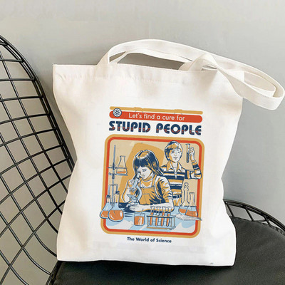 2021 Shopper Bones and Botany Printed Tote Bag žene Harajuku shopper ručna torba djevojka Torba za kupovinu na rame Ženska platnena torba