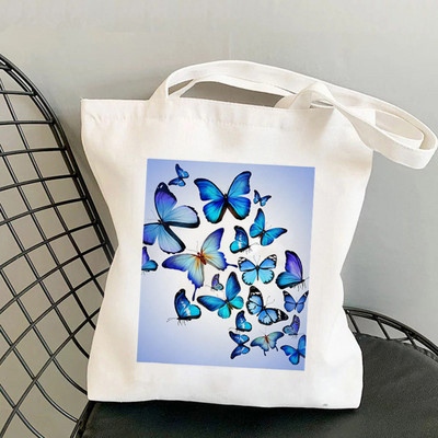 2021 m. „Shopper Bones and Botany“ spausdintas krepšys „Harajuku“ pirkėjo rankinė, mergina ant peties „Lady Canvas“ krepšys