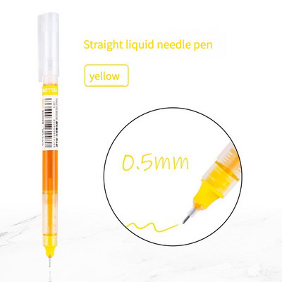 12 spalvų greitai džiūstančių gelio rašiklių rinkinys Mokykliniai biuro žurnalai Piešimo meno žymekliai Tiesūs skysti ritininiai rašikliai, rutuliniai rašikliai