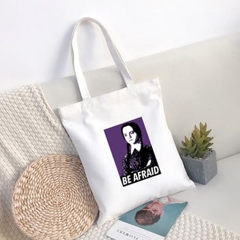 I Hate Everything Wednesday Adams Print Tote Shopping Bag Многократна употреба за момичета Wednesday Adams Girls Tote Bag Casual Tote