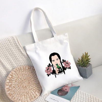 I Hate Everything Wednesday Adams Tote Tote Tote Tote Tote za višekratnu upotrebu za djevojke Wednesday Adams Tote Tote Tote Casual Tote