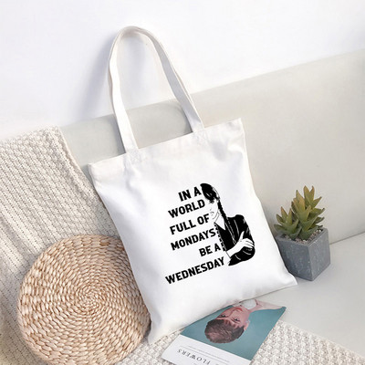I Hate Everything Wednesday Adams Tote Tote Tote Tote Tote za višekratnu upotrebu za djevojke Wednesday Adams Tote Tote Tote Casual Tote