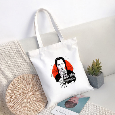 I Hate Everything Wednesday Adams Tote Tote Tote Tote Tote za višekratnu upotrebu za djevojke Wednesday Adams Tote Tote Tote Casual Tote