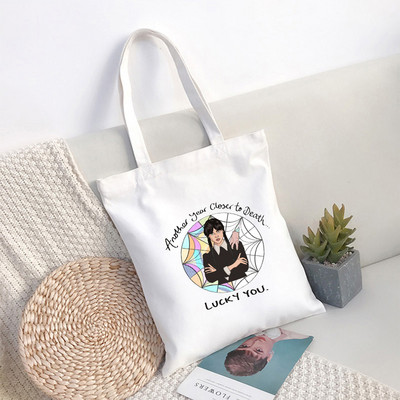 I Hate Everything Wednesday Adams Tote Tote Tote Tote Tote za višekratnu upotrebu za djevojke Wednesday Adams Tote Tote Tote Casual Tote