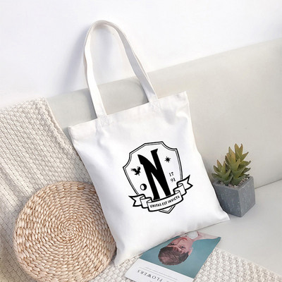 I Hate Everything Wednesday Adams Tote Tote Tote Tote Tote za višekratnu upotrebu za djevojke Wednesday Adams Tote Tote Tote Casual Tote