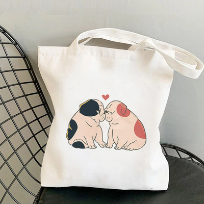 Shopper Inimă umană cu flori Geantă tote imprimată femei Harajuku Geanta de mână pentru cumpărături fată Geantă de umăr Geanta de pânză Lady