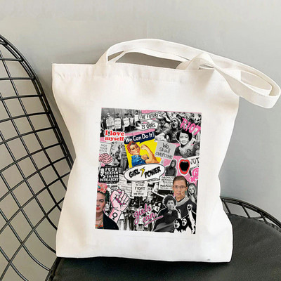 Shopper Inimă umană cu flori Geantă tote imprimată femei Harajuku Geanta de mână pentru cumpărături fată Geantă de umăr Geanta de pânză Lady