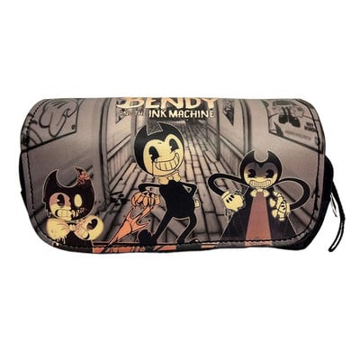 Kawaii Pencil Case Cute Cartoon Bendy Pencilcase Pencilcase Pencilcase Чанта за писалка за студенти Двоен цип Голям капацитет Кожени козметични чанти