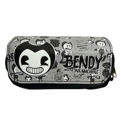 Kawaii Pencil Case Cute Cartoon Bendy Pencilcase Pencilcase Pencilcase Чанта за писалка за студенти Двоен цип Голям капацитет Кожени козметични чанти