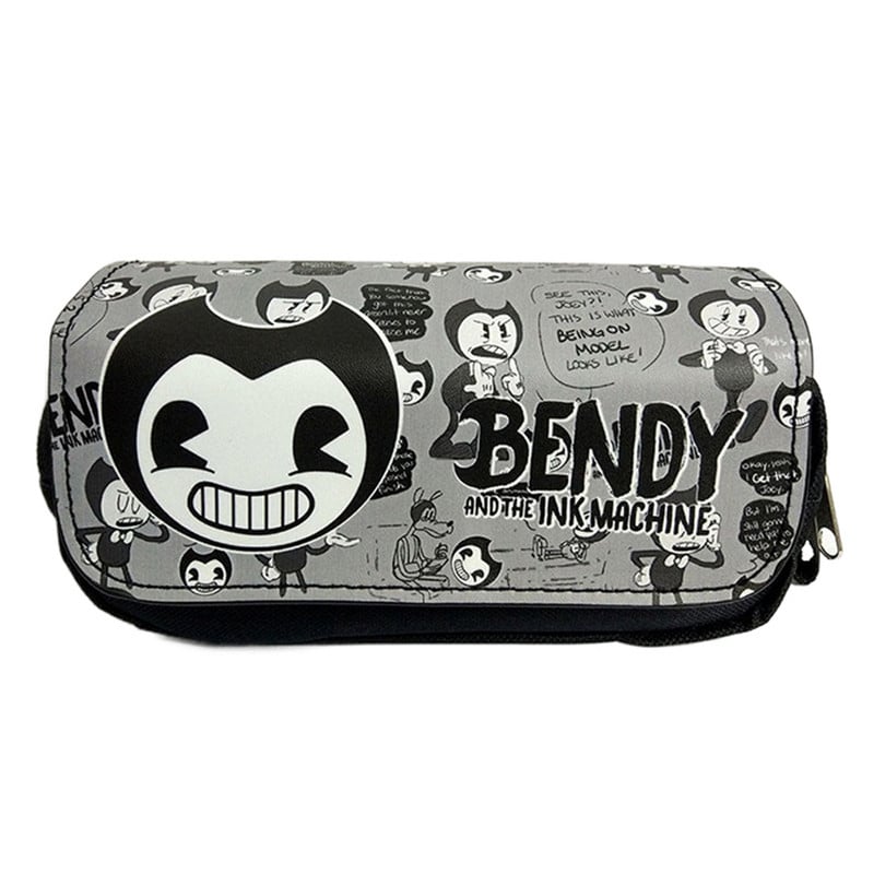 Kawaii Pencil Case Cute Cartoon Bendy Pencilcase Pencilcase Pencilcase Чанта за писалка за студенти Двоен цип Голям капацитет Кожени козметични чанти