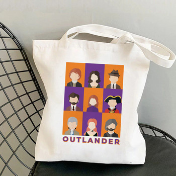 Shopper Scotish Outlander Τσάντα για ζευγάρια Harajuku Γυναικεία Τσάντα για ψώνια Καμβά Τσάντα Shopper Τσάντα για κορίτσι Τσάντα Tote Bag Shoulder Lady Bag