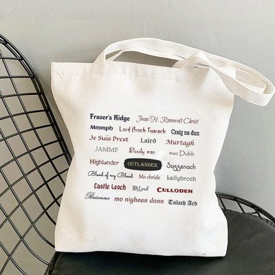 Shopper Škotska Outlander torba za par Harajuku ženska torba za kupnju Platnena torba za kupnju torba za djevojke Tote torba Ženska torba na rame