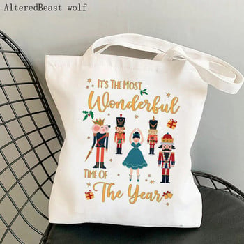 Γυναικεία τσάντα αγορών Nutcracker Ballet Collection Τσάντα Harajuku Shopping Canvas Canvas Shopper Τσάντα για κορίτσι Τσάντα Tote Shoulder Lady Bag