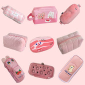 PINK COLLECTION Pernica Mekana slatka torba za olovke Crtani medvjed Kawaii Studentski pribor Školski pribor Torba za pohranu velikog kapaciteta