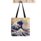 Shopper The Great Wave off Hokusai Printed Tote Bag žene Harajuku shopper torba djevojka Torba za kupovinu na rame Ženska platnena torba