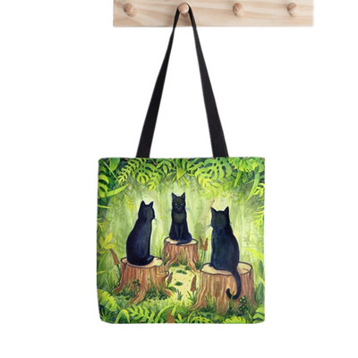 Shopper The Great Wave off Hokusai Printed Tote Bag žene Harajuku shopper torba djevojka Torba za kupovinu na rame Ženska platnena torba