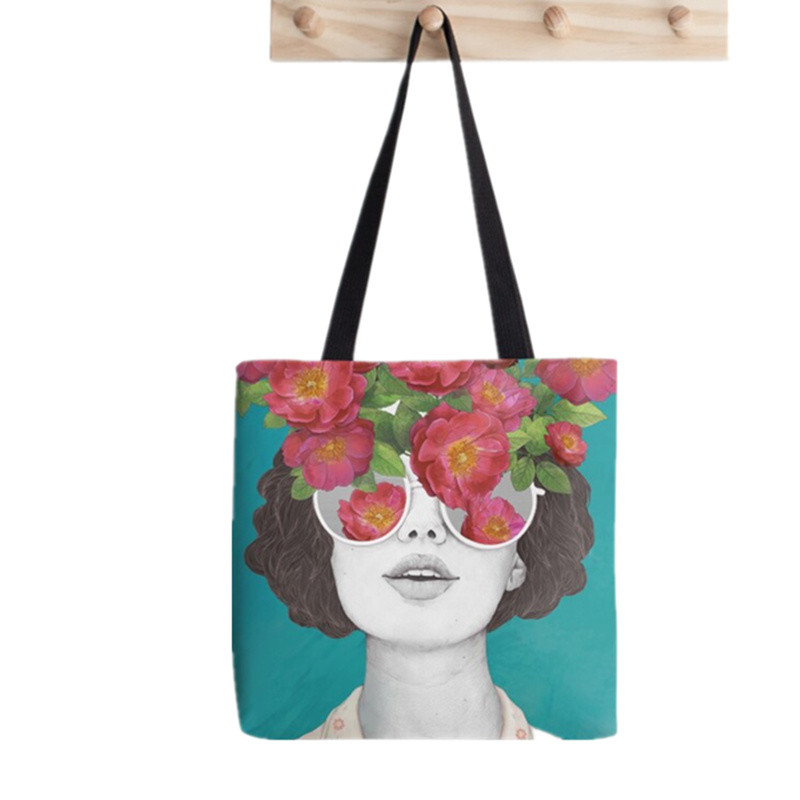 Shopper The Great Wave off Hokusai Printed Tote Bag žene Harajuku shopper torba djevojka Torba za kupovinu na rame Ženska platnena torba