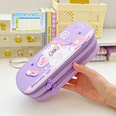 Tri/dva sloja pernice Slatka kawaii pisaći pribor Torbica za olovke Torbica za pohranu za djevojčice Školske učenice Organizator Potrepštine