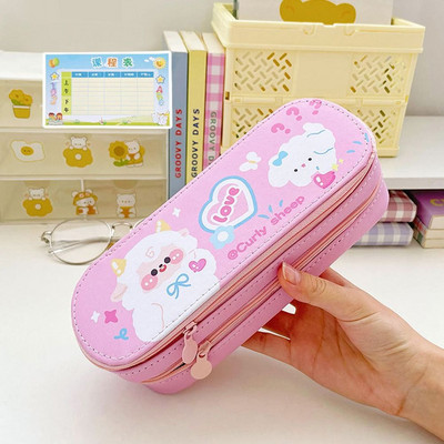 Tri/dva sloja pernice Slatka kawaii pisaći pribor Torbica za olovke Torbica za pohranu za djevojčice Školske učenice Organizator Potrepštine